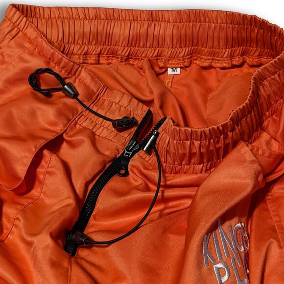 Kings Play Orange Cargo Jogger Pants Sz M W30" Hip Hop Streetwear Sweatpants - Picture 6 of 7